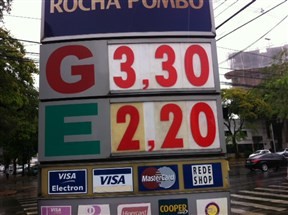 Combustível está mais caro em Maringá, mas segundo donos de postos não é reflexo do aumento autorizado nessa terça-feira (29) pela Petrobras